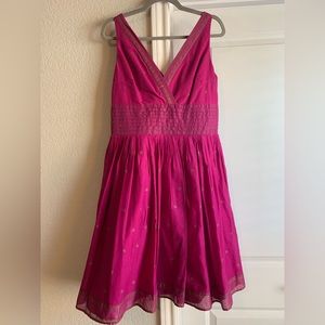 ISAAC MIZRAHI for Target Sleeveless Fuchsia and Gold Dress